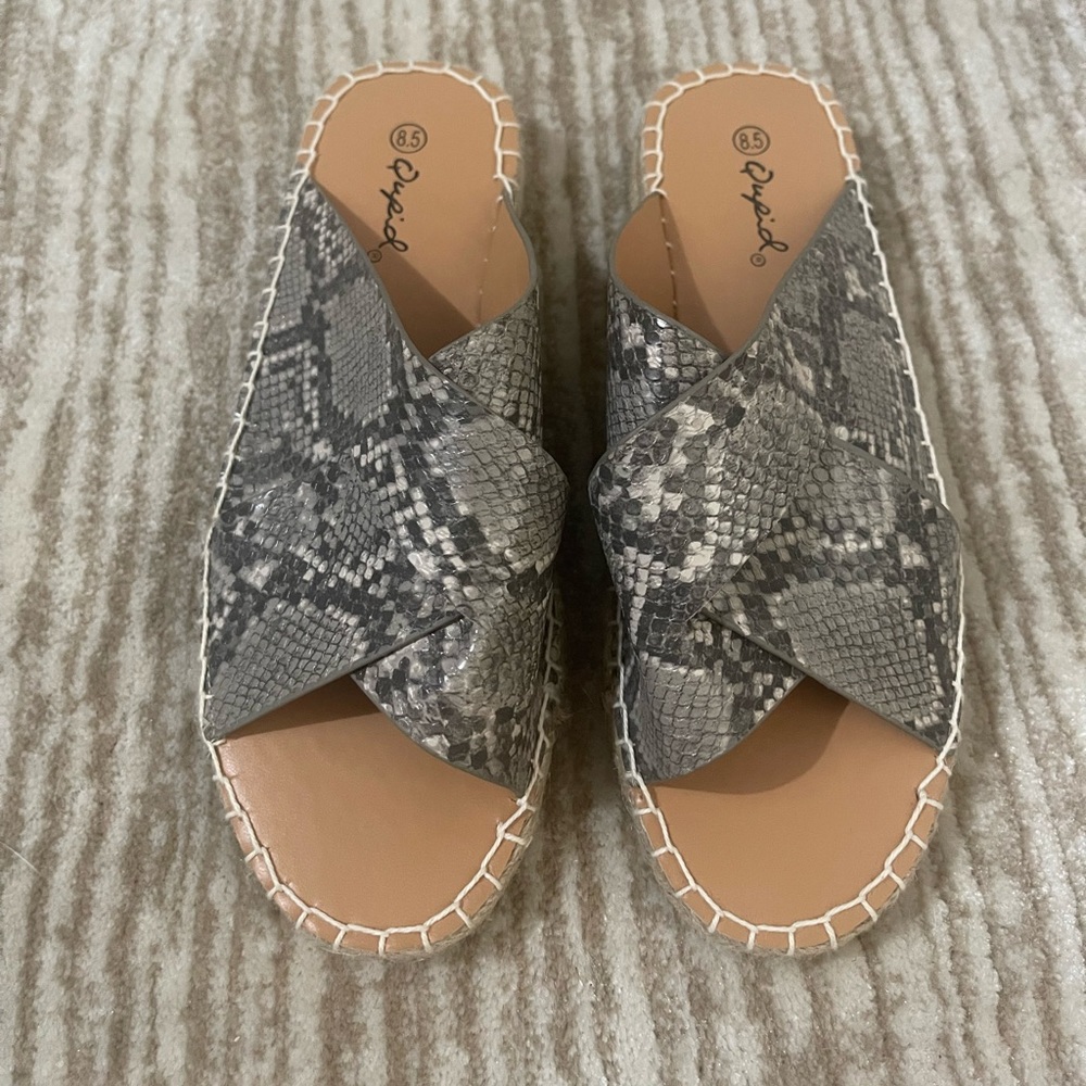 NEW snake print sandals
